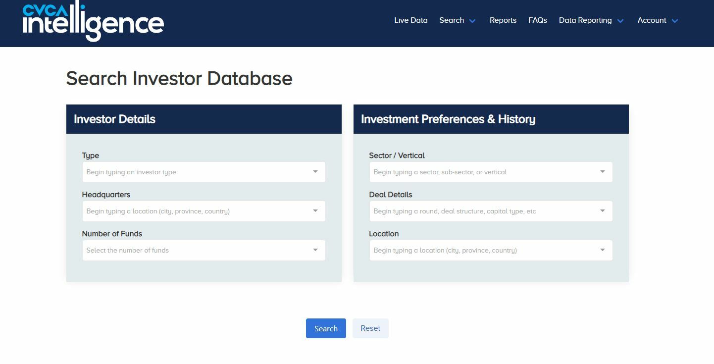Enhanced Investor Search Function Revolutionizes User Experience on CVCA Intelligence Platform